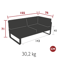 Bellevie 2 Seater Right Corner Module