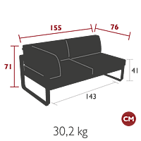 Bellevie 2 Seater Left Corner Module