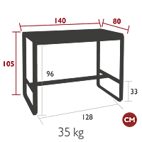 Bellevie High Table 140x80cm