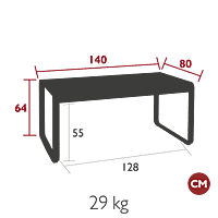Bellevie Mid Height Table 140x80cm