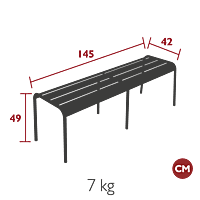 Luxembourg 3/4 Seater Bench