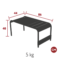 Luxembourg Large Low Table/Footrest 86x44