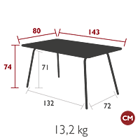 Luxembourg Table 143x80 Luxembourg Table 143x80