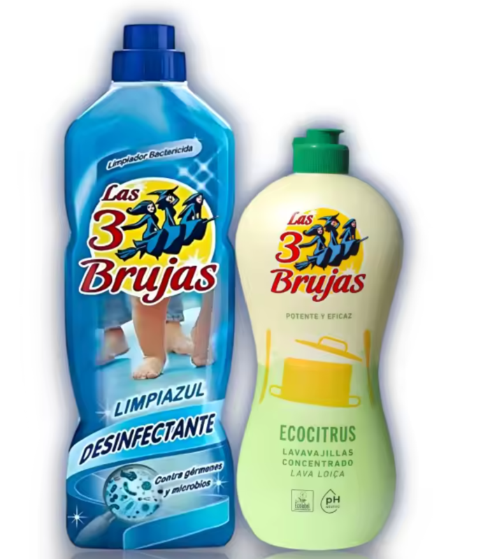 Las tres brujas nuevo lava vajillas limpiazol desinfectante (40 lotes)