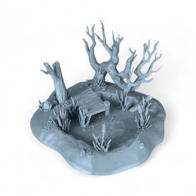 Gracewindale - Pond Scene with Jetty and Trees