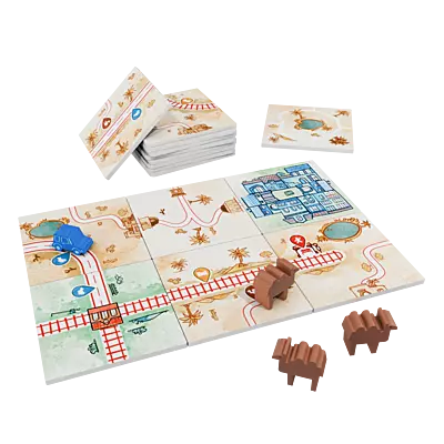 Railroad Tiles: Desert Erweiterung Spielbrett Railroad Tiles: Desert Erweiterung Spielbrett
