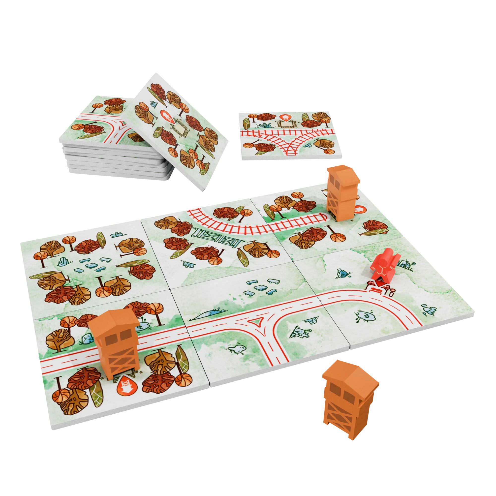 Railroad Tiles: Forest Erweiterung Spielbrett