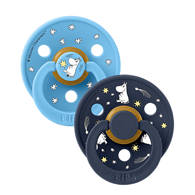 BIBS x Moomin Pacifier Colour 2 PACK Good Night Latex Size 2 Breeze Mix