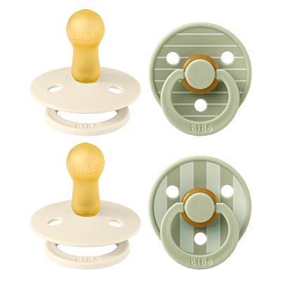 Bibs Pacifier Studio 4 pack Latex S2 Pin Ivory Vanilla Mix / Pin Sage Mix