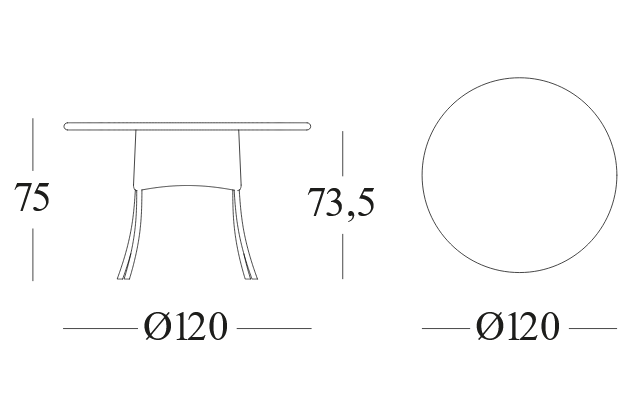 Safi Dining Table D120cm Safi Dining Table D120cm