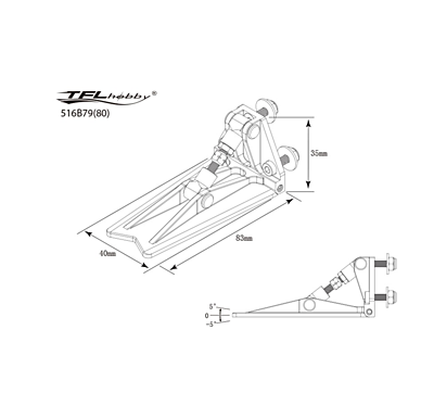 TFL Aluminium Large Trim Tabs (80mm) TFL Aluminium Large Trim Tabs (80mm)