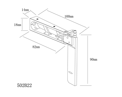 L=100 H=90 Rudder with Water inlet L=100 H=90 Rudder with Water inlet