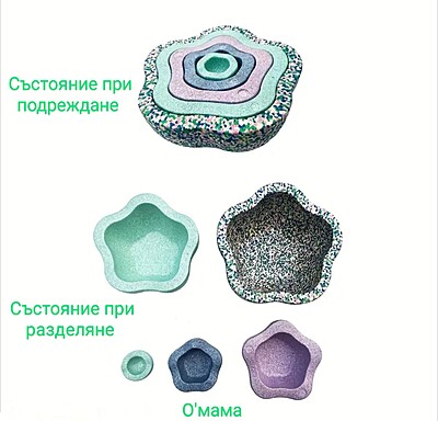 Цветни баланс камъни – комплект от 5 броя