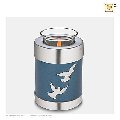 Urn Met Waxinelichtje Devine Flying Doves