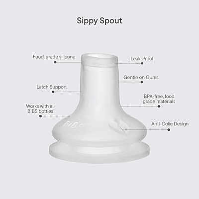BIBS Baby  Bottle Spout Silicone 2 pack