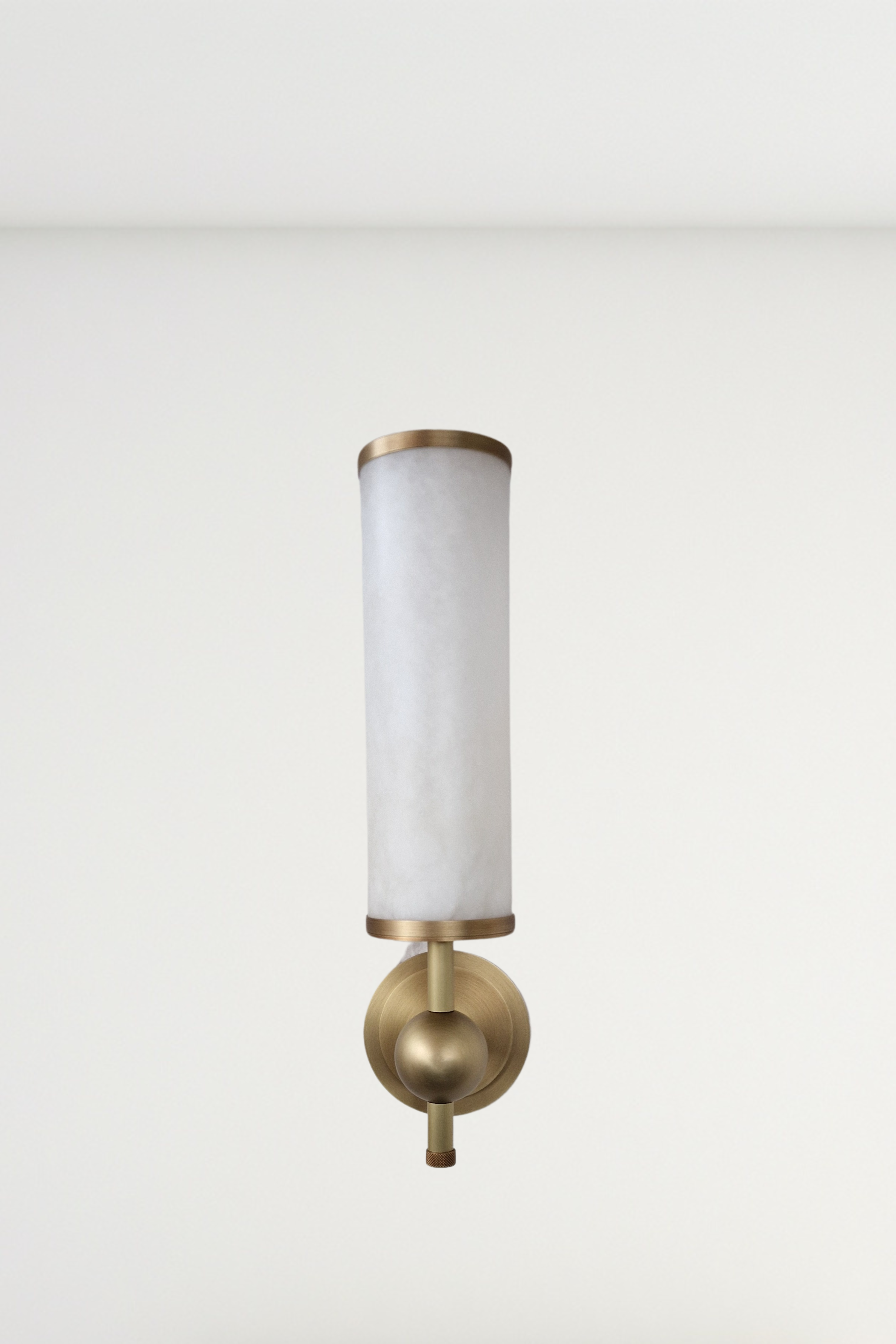 Alabaster Cylinder Wall Sconce