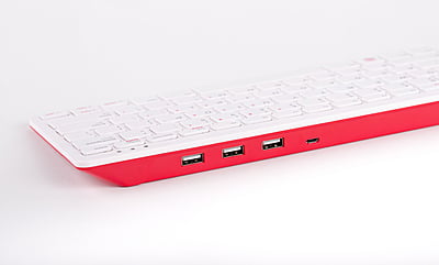 Raspberry Pi Keyboard & Hub - UK version (Red/White) Raspberry Pi Keyboard & Hub - UK version (Red/White)