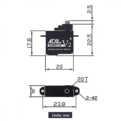AGFRC Micro Digital Servo 0.052/3kg (Purple,JST,20T) AGFRC Micro Digital Servo 0.052/3kg (Purple,JST,20T)