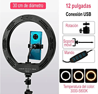 Aro de Luz con Soporte de Movil (12PUL)