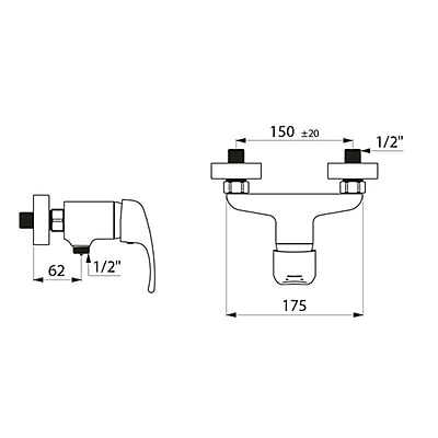 Delabie Mechanical shower mixer Delabie Mechanical shower mixer