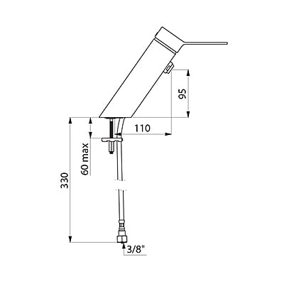 Delabie BIOSAFE mechanical basin mixer (2621) Delabie BIOSAFE mechanical basin mixer (2621)