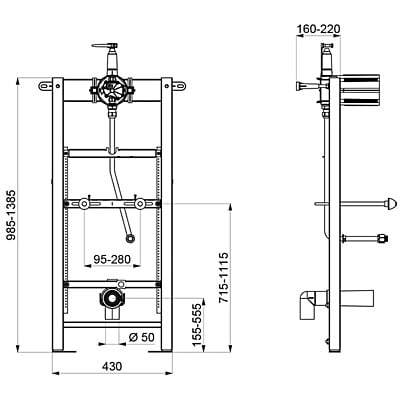 DELABIE TEMPOFIX 3 rāmju sistēma pisuāriem (543000D) DELABIE TEMPOFIX 3 rāmju sistēma pisuāriem (543000D)