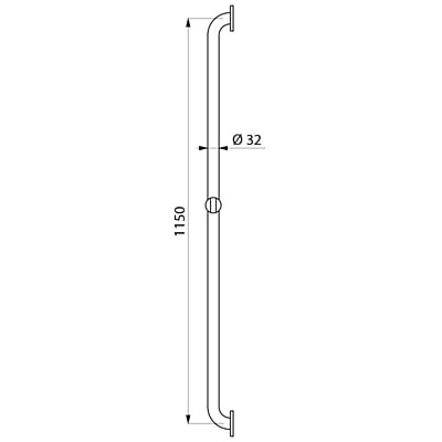 Delabie Riser rail with shower head holder in anti-bacterial white Nylon Delabie Riser rail with shower head holder in anti-bacterial white Nylon
