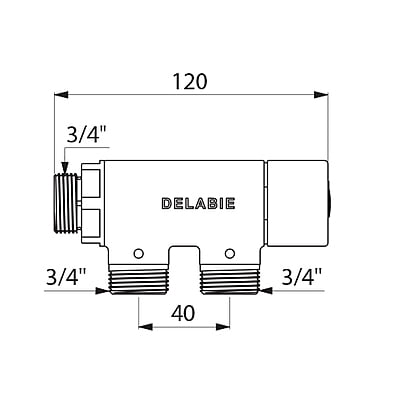 Delabie PREMIX COMPACT termostata maisīšanas vārsts Delabie PREMIX COMPACT termostata maisīšanas vārsts