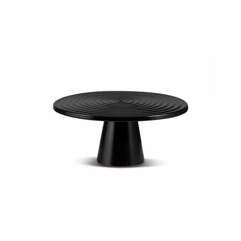 FOOD STANDS CERAMIC MEDIUM BLACK MATT FOOD STANDS CERAMIC MEDIUM BLACK MATT