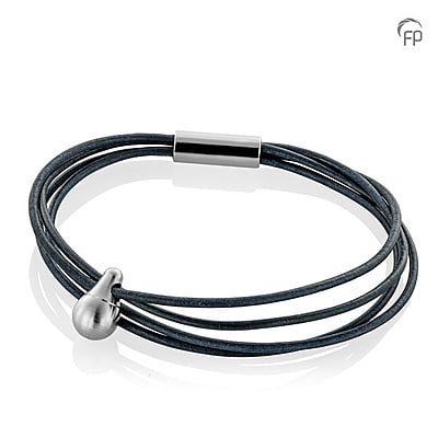 TCB 001 Tadblu Charm bracelet Leder Grijs