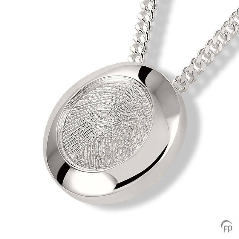 HF 095 Assieraad hanger met fingerprint HF 095 Assieraad hanger met fingerprint