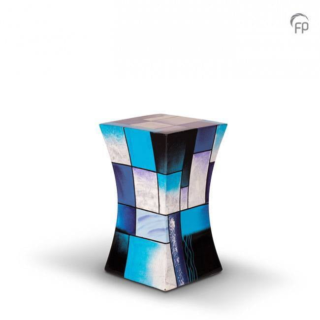 Glasfiber urn Diabolo blue Glasfiber urn Diabolo blue