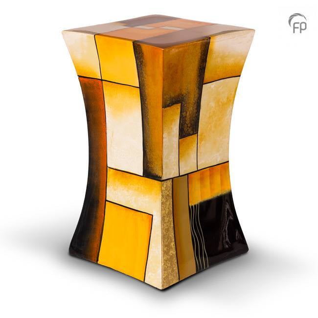 Glasfiber urn Diabolo geel Glasfiber urn Diabolo geel