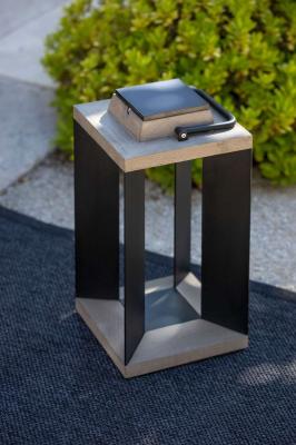 LES JARDINS - Lampe solaire teckalu noir 36.5 cm - 500 lumens