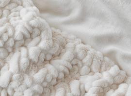 PLAIDS COCOONING - Couvre Lit Fausse Fourrure Galet PLAIDS COCOONING - Couvre Lit Fausse Fourrure Galet