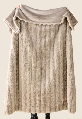 PLAIDS COCOONING - Plaid Fausse Fourrure Ecorce PLAIDS COCOONING - Plaid Fausse Fourrure Ecorce