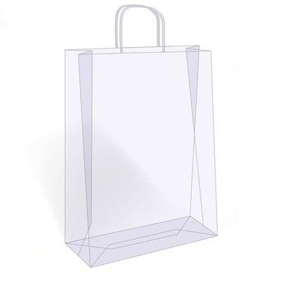 papieren tassen, gedraaid handvat, 26x12x35 cm, smal gestreept wit kraft, 100 grs papieren tassen, gedraaid handvat, 26x12x35 cm, smal gestreept wit kraft, 100 grs