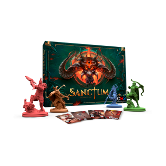 Box mit Figuren und Karten Box mit Figuren und Karten