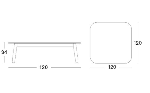 David Coffee Table 120x120cm